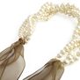 Cotton pearl silk ribbon necklace by Anq